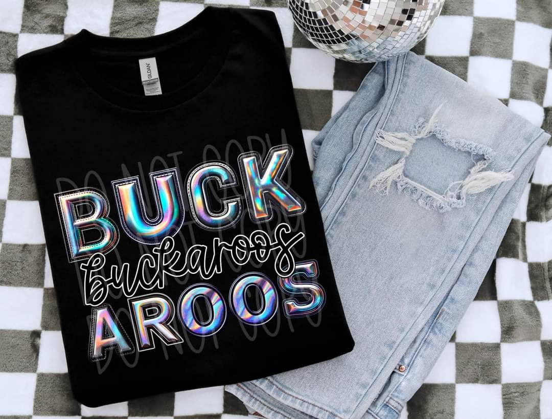 Buckaroos holographic 45544 DTF TRANSFER