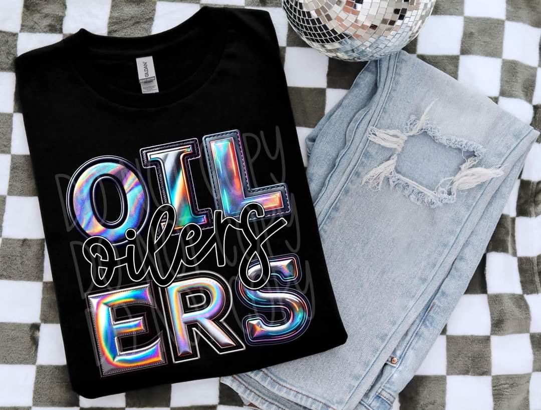 Oilers holographic 45543 DTF TRANSFER