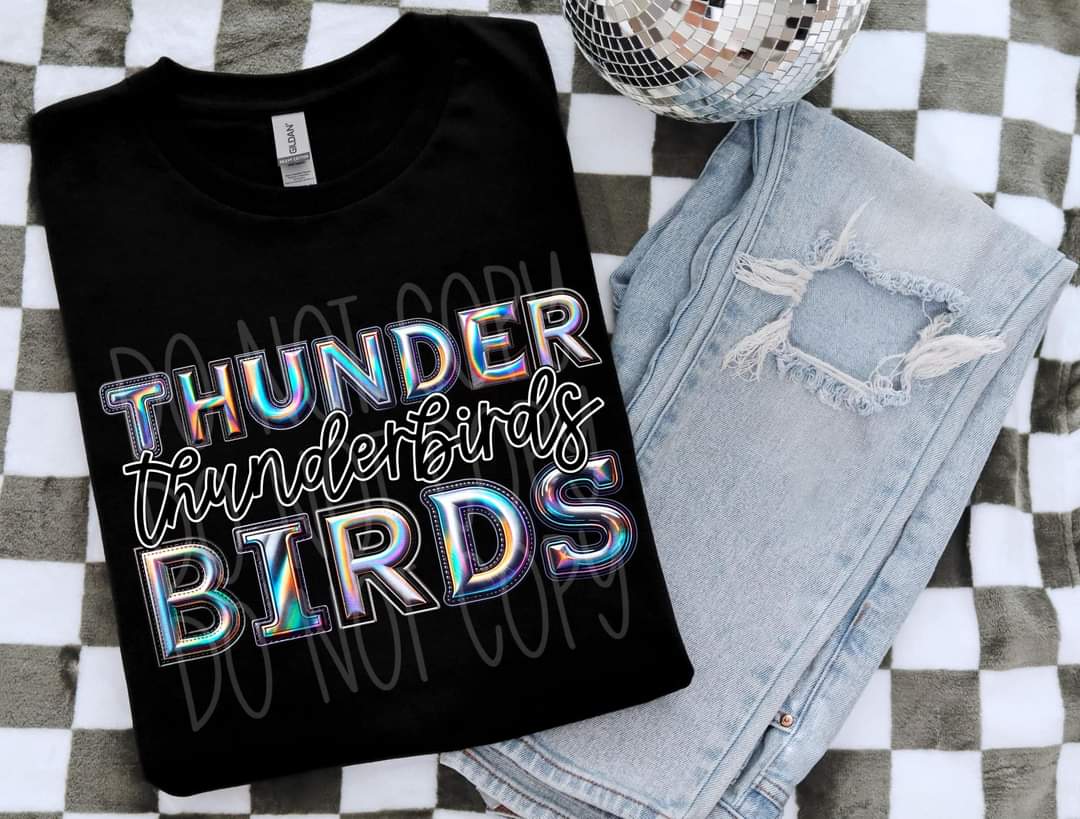 Thunderbirds holographic 45541 DTF TRANSFER