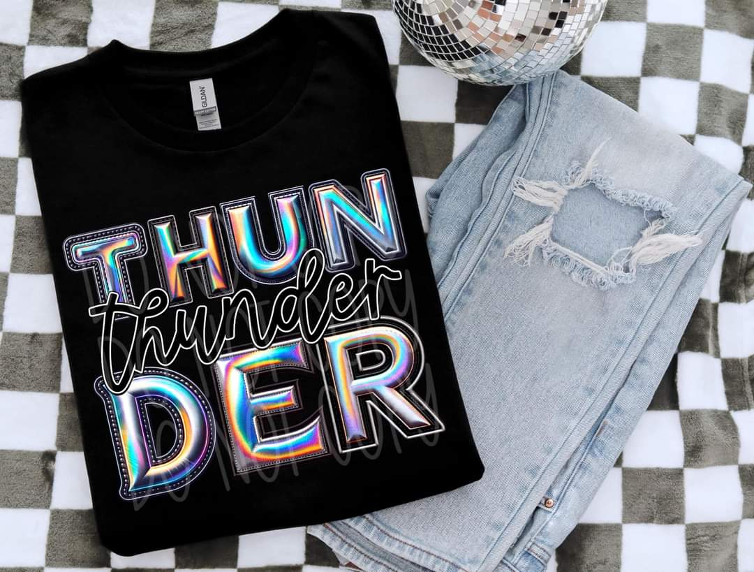 Thunder holographic 45539 DTF TRANSFER