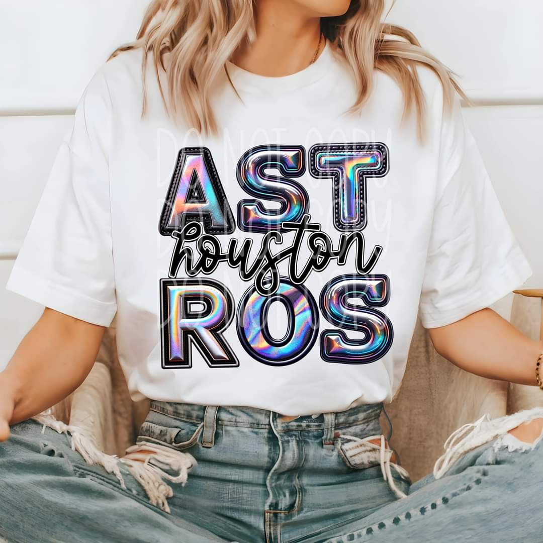 Houston Astros holographic 45520 DTF TRANSFER