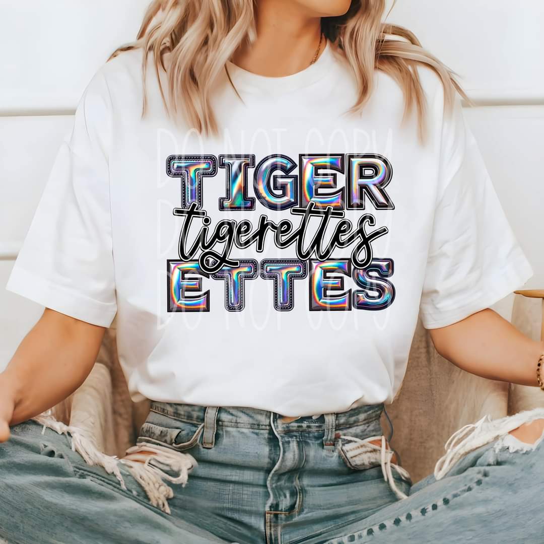 Tigerettes holographic 45519 DTF TRANSFER