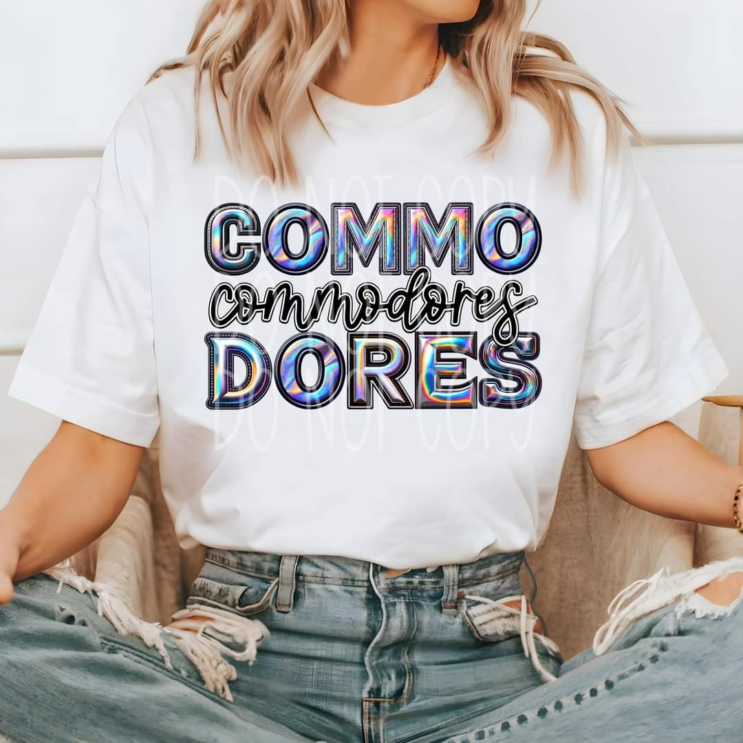 Commodores holographic 45515 DTF TRANSFER