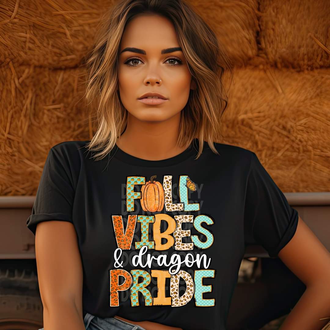 Fall vibes & dragon pride 45589 DTF transfer