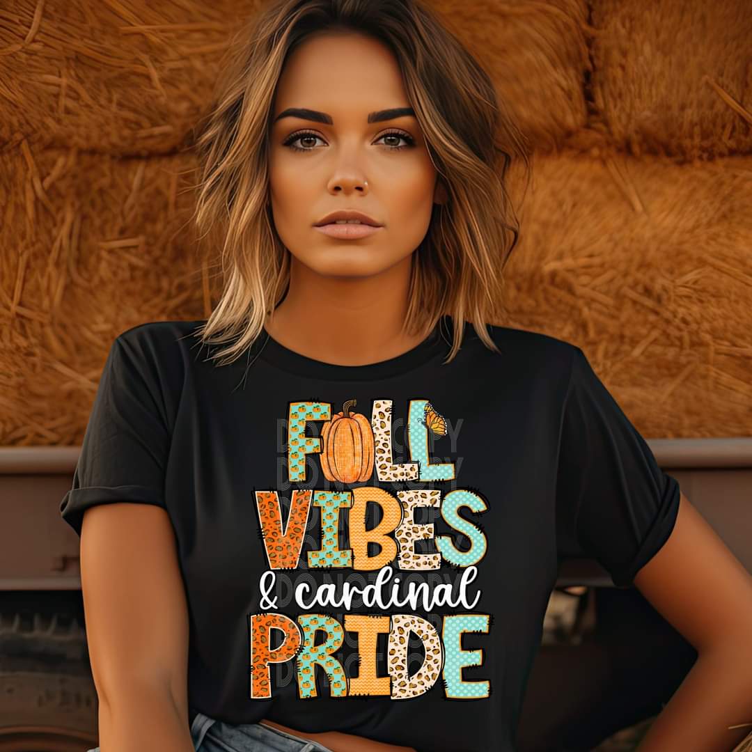 Fall vibes & cardinal pride 45573 DTF transfer