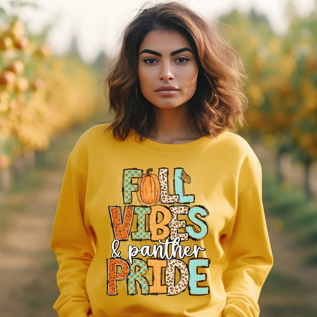 Fall vibes & panther pride 45572 DTF transfer
