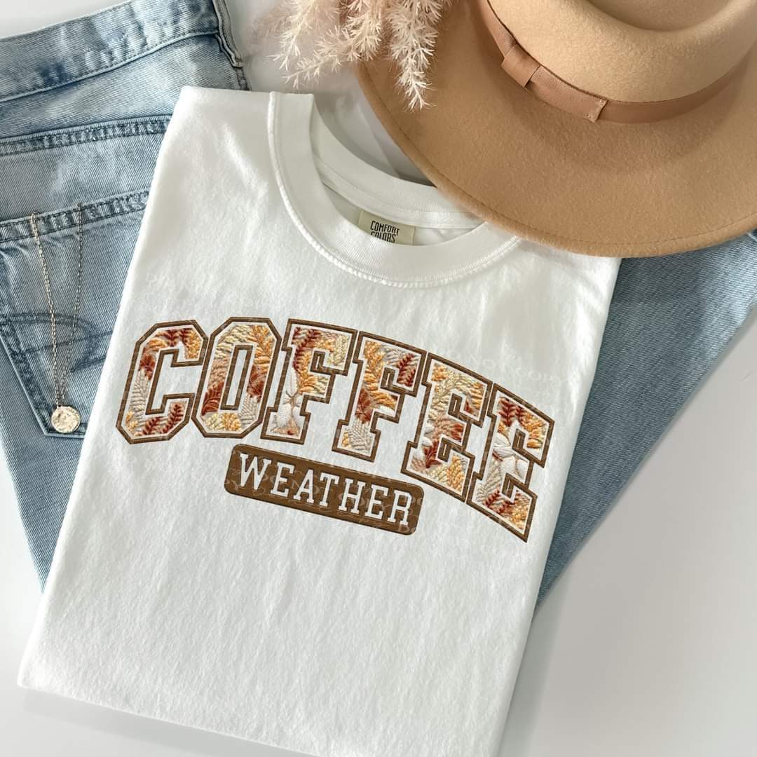 Coffee weather fall font 45634 DTF transfer