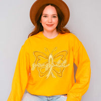 Go gold butterfly DTF TRANSFER