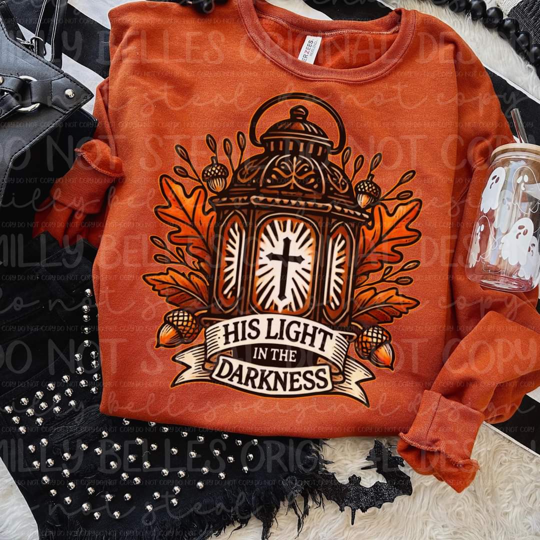 His light in the darkness lantern exclusive DTF Transfer