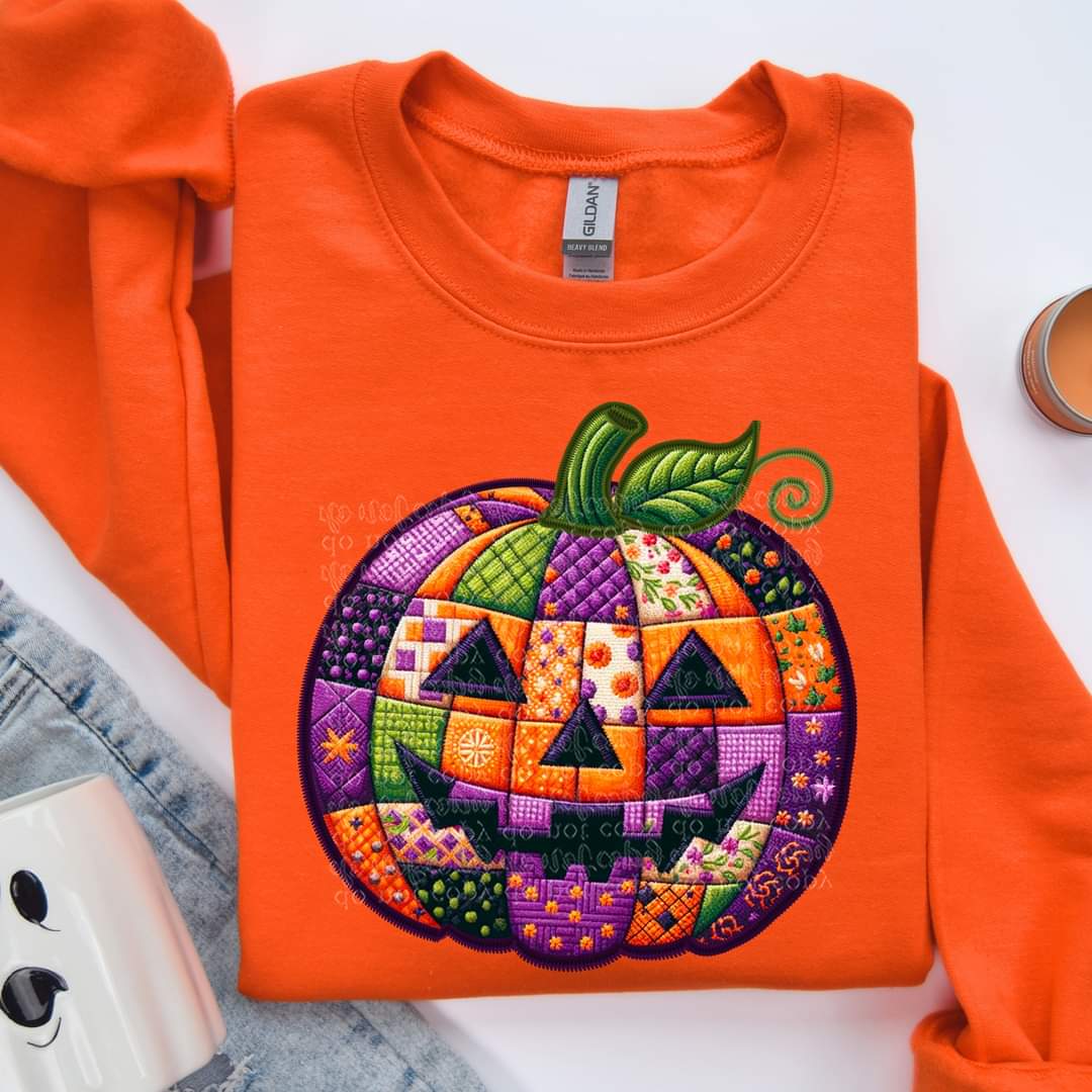 Patch work pumpkins TTD DTF transfer