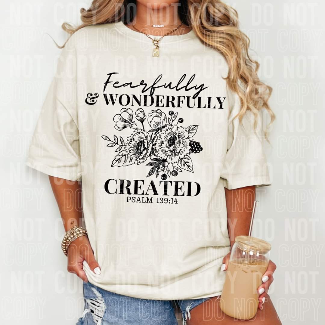 Fearfully and wonderfully created florals SBB DTF transfer