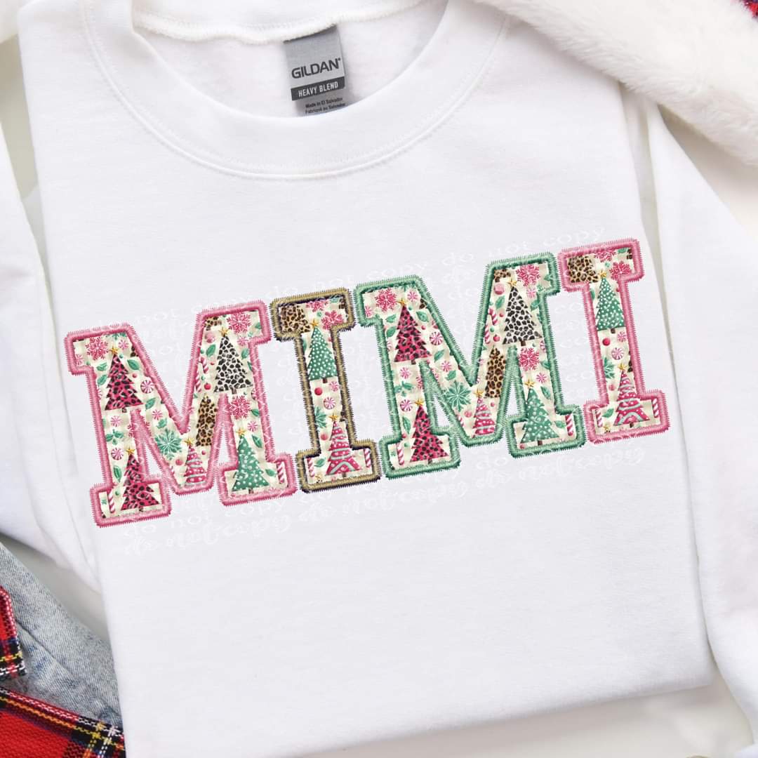 Mimi christmas font TDD DTF Transfers