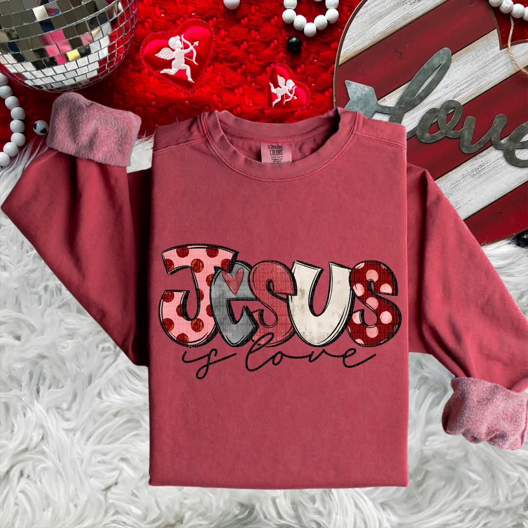 Jesus is Love valentines day font SDD DTF TRANSFER