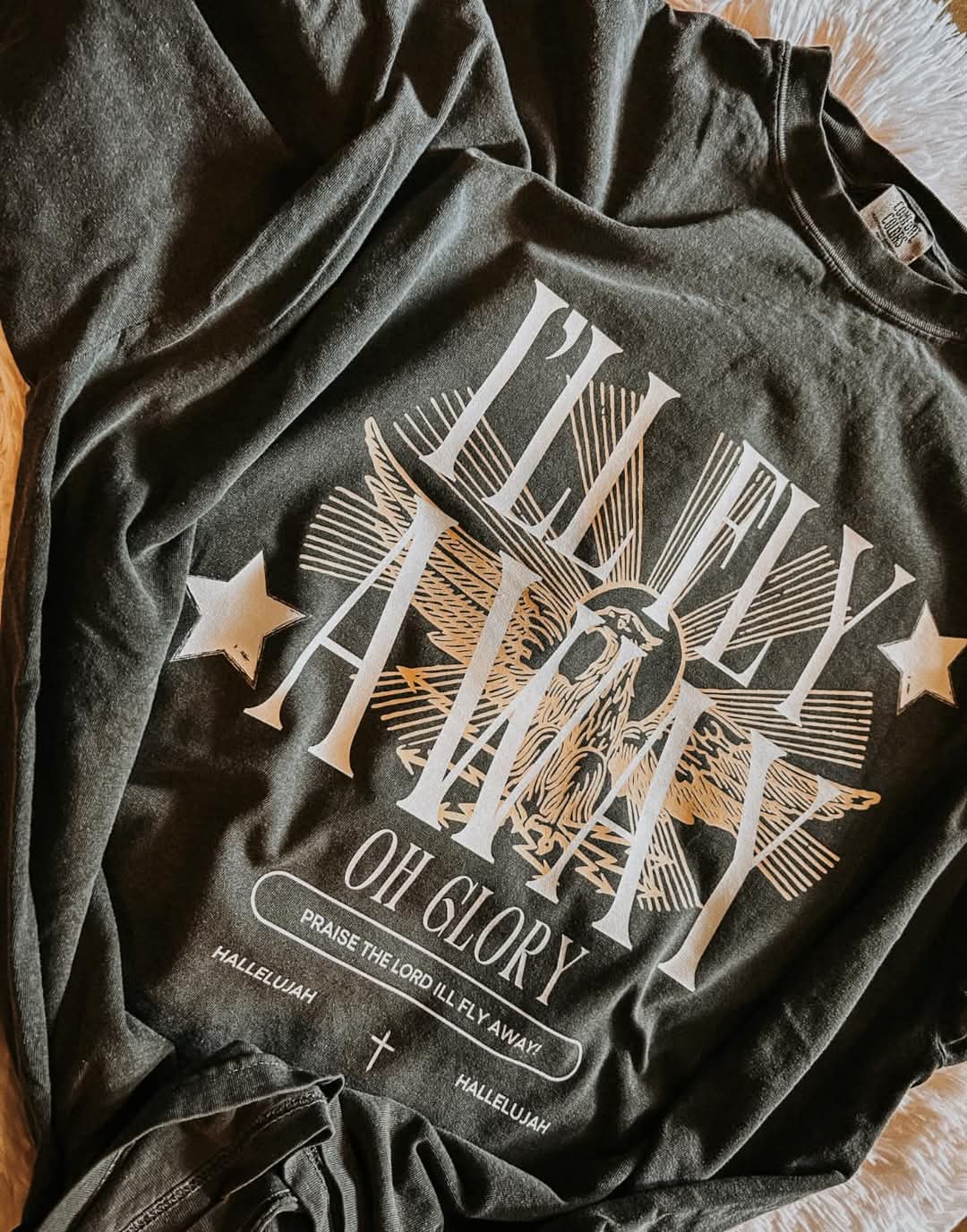 I'll fly away oh glory DTF Transfer