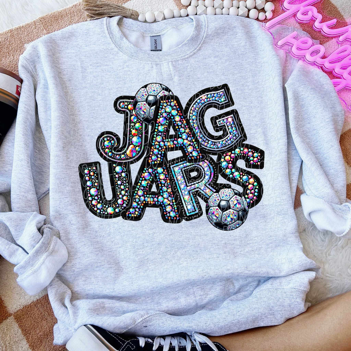 Jaguars rhinestone soccer (CITY) 77162 DTF transfer