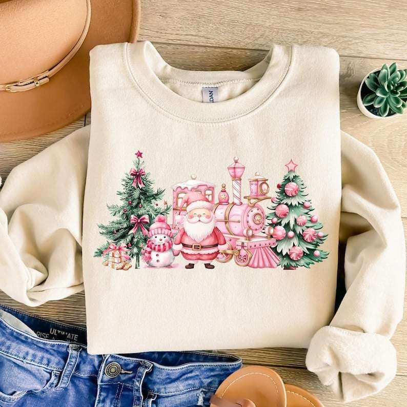 Pink Christmas 67936 DTF transfer