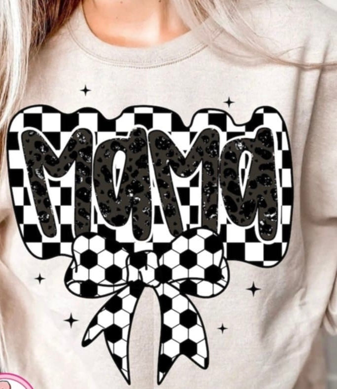 Mama soccer bow 87782 DTF transfer