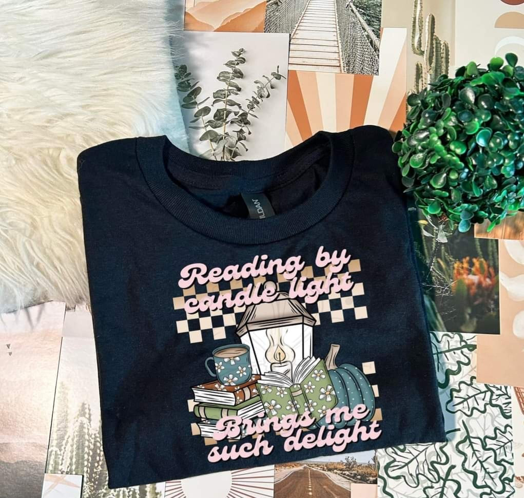 Reading by the candle light brings me such delight  (DDD) 55207 DTF transfer