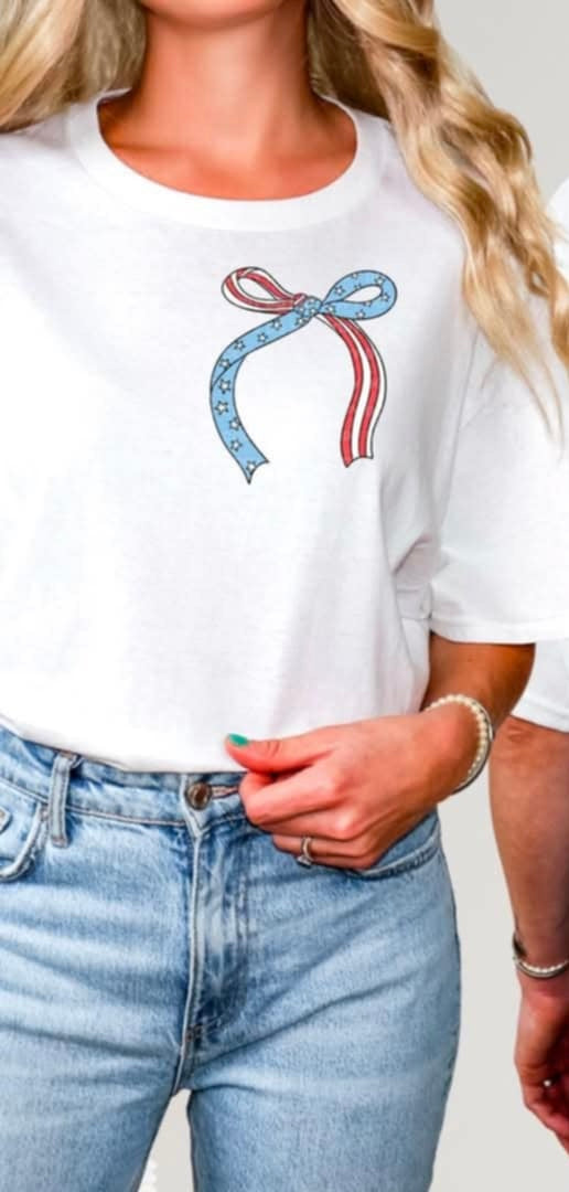 American flag bow (CMD) 96171 DTF transfer