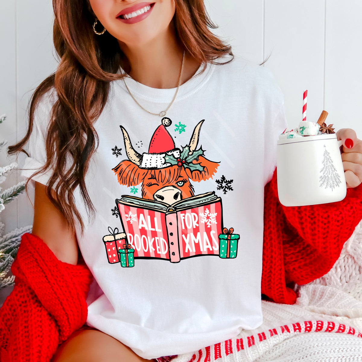 All Booked for Xmas Cow 110882 DTF transfer