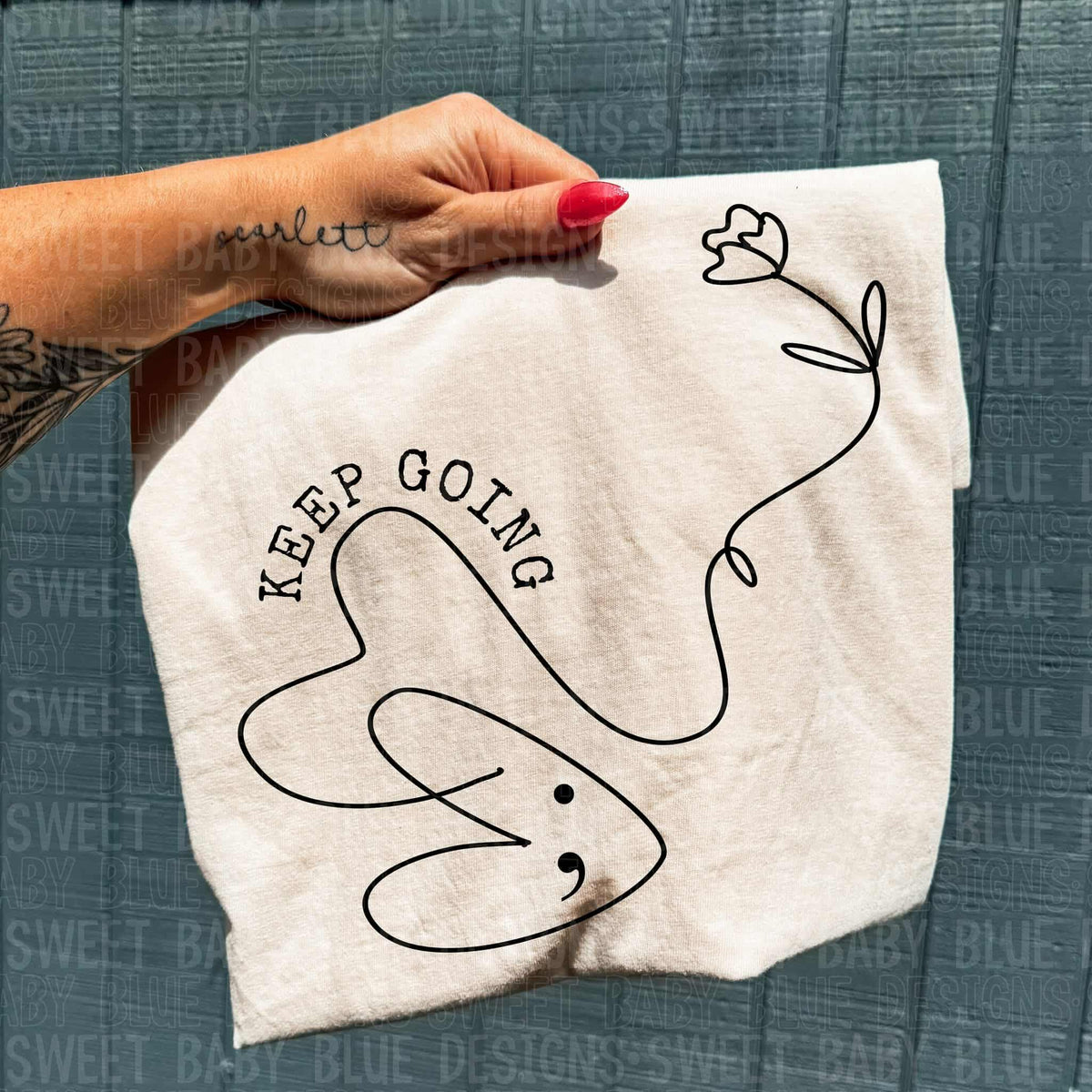 Keep going doodle SBB DTF transfer