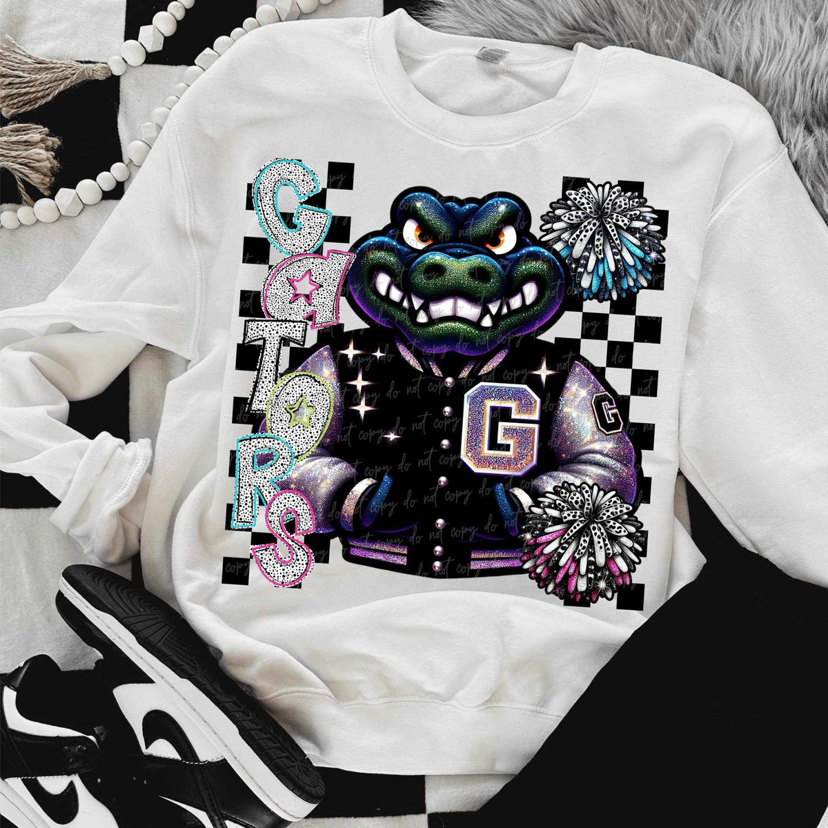 Gators Dalmatian filled with mascot (VIRGO) 58027 DTF transfer