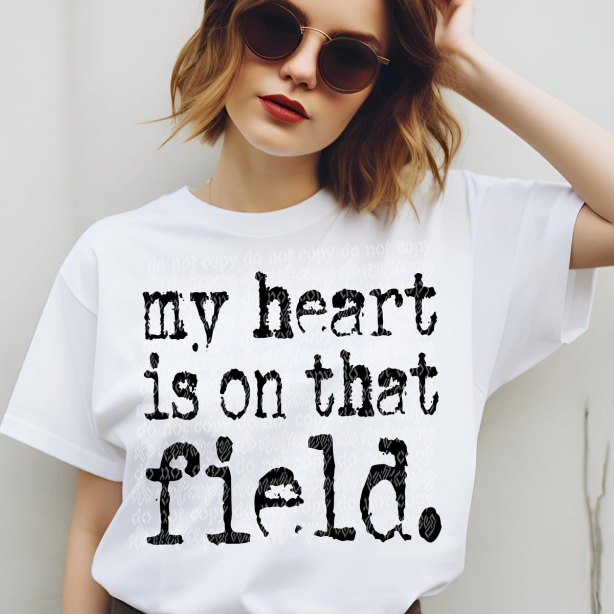 My heart is on that field. (TTD) 92404 DTF transfer
