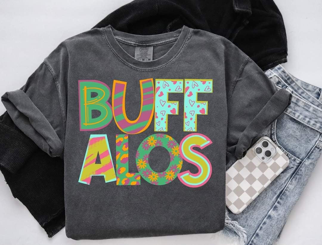Buffalos patterned font (S&G) 60370 DTF transfer
