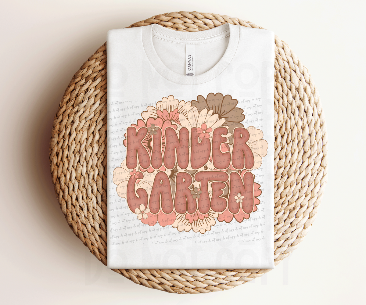 Kindergarten (pastel florals) 30875 DTF transfer