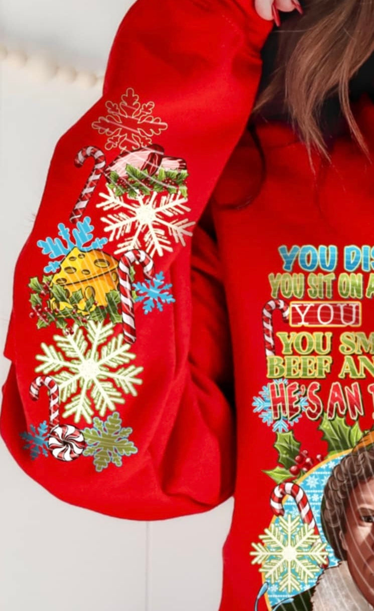 Hes Not Santa Elf SLEEVE AG DTF transfer