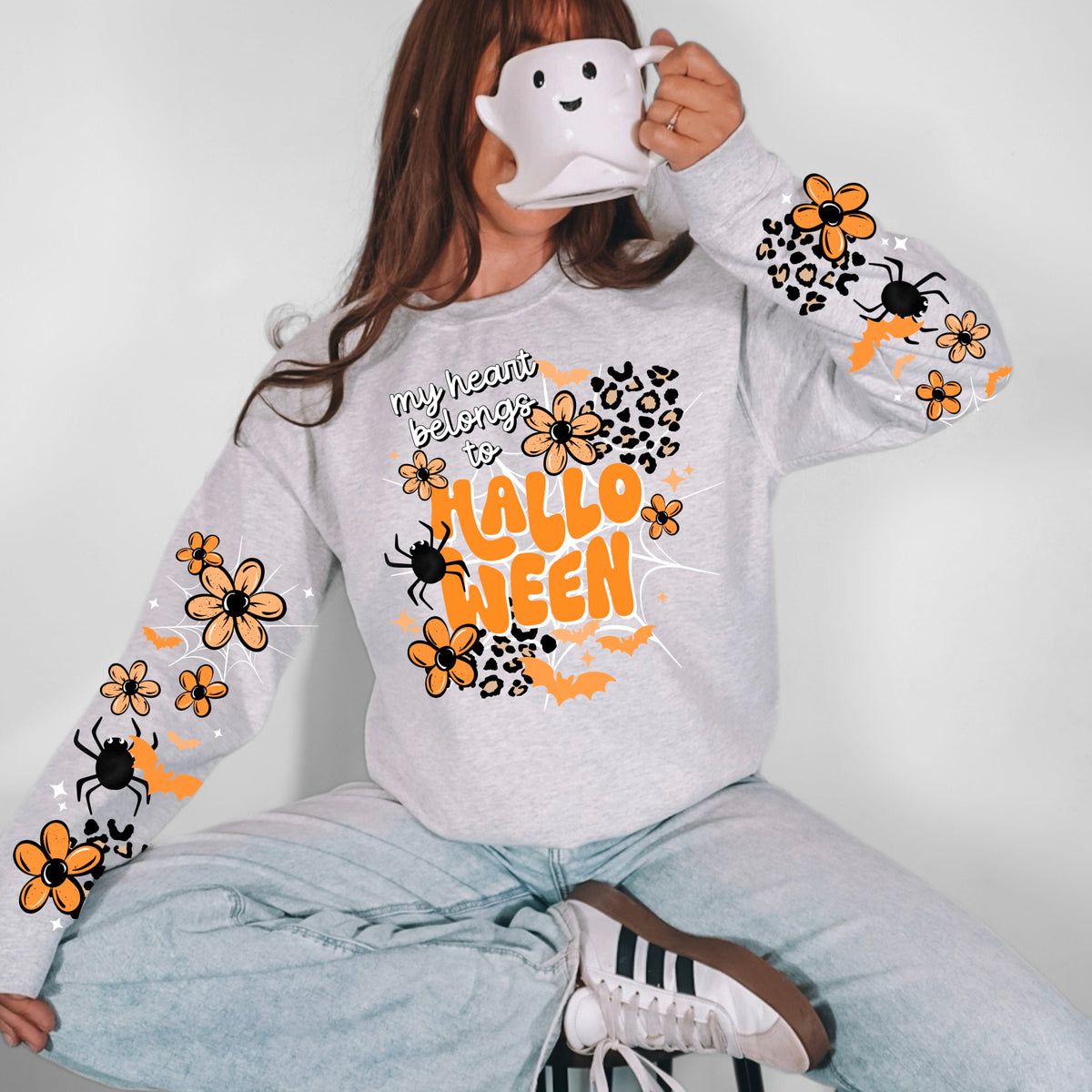 Heart belongs to halloween (set two sleeves) (CSC) DTF Transfer