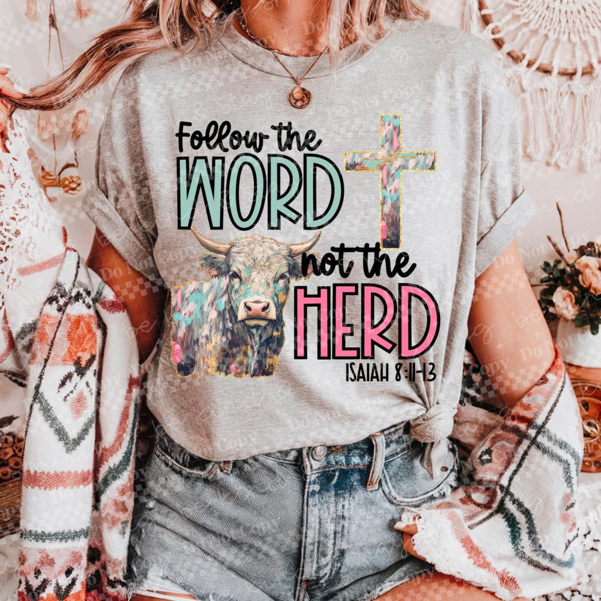 Follow the word not the herd (CMLD) 97783 DTF transfer