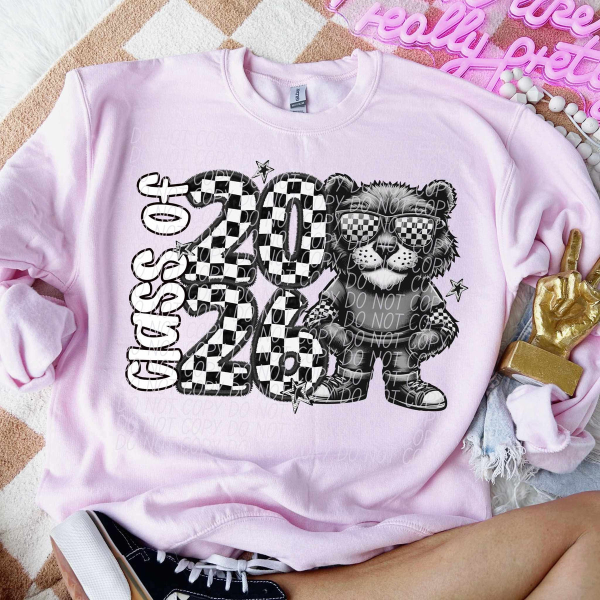 Class of 2026 checkered Bruins city DTF transfer