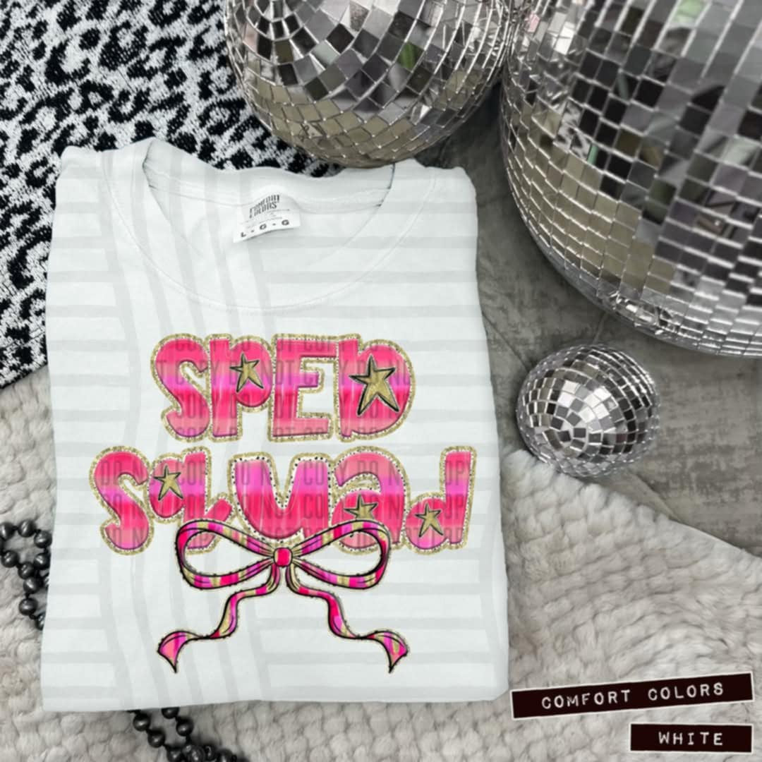 Sped squad pink with bow (Caplinger) 100600 DTF transfer