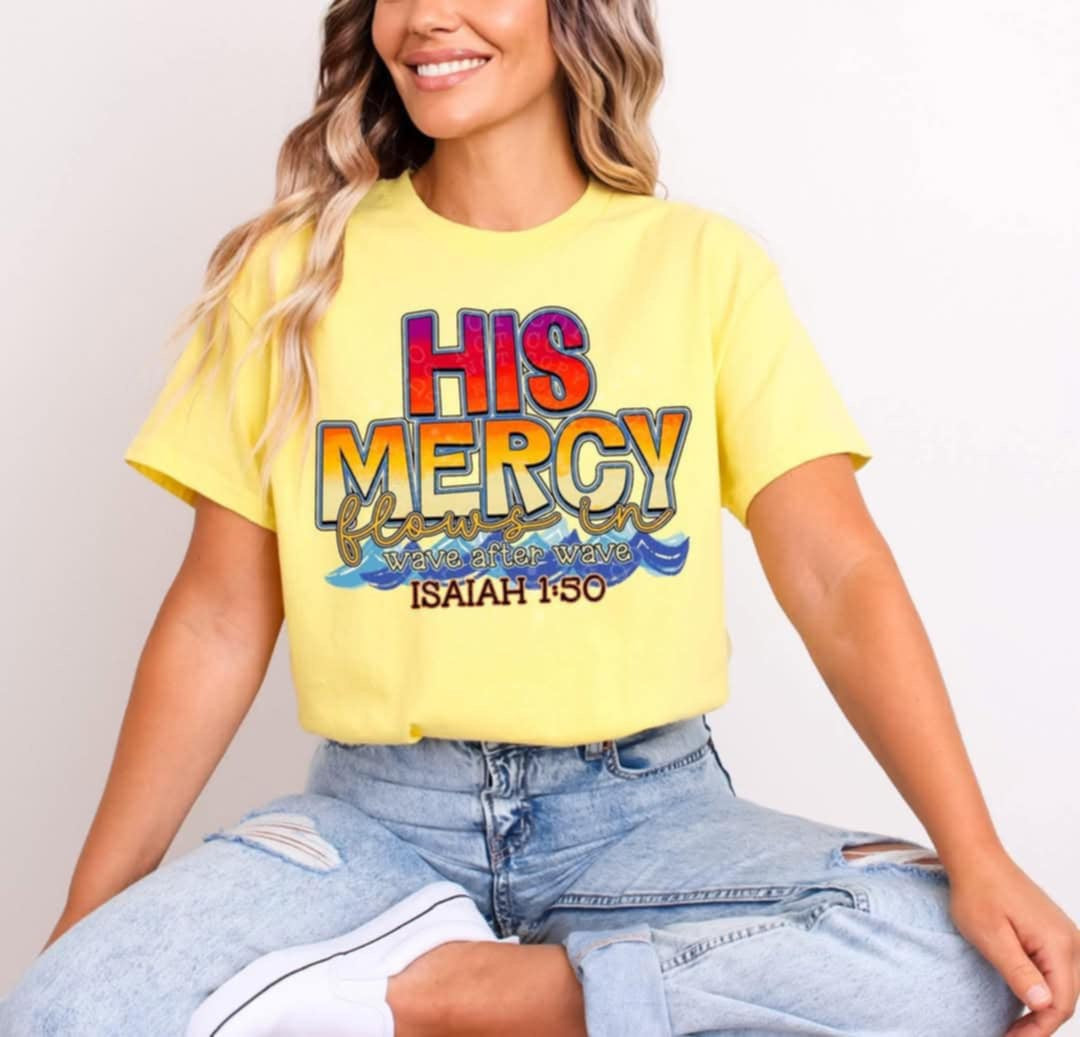 His mercy flows in wave after wave (C’s) 95801 DTF transfer