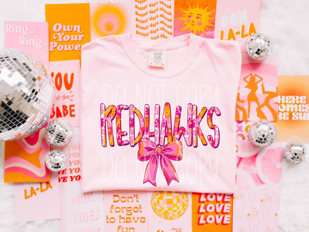 RedHawks orange and pink (PH) 96235 DTF transfer