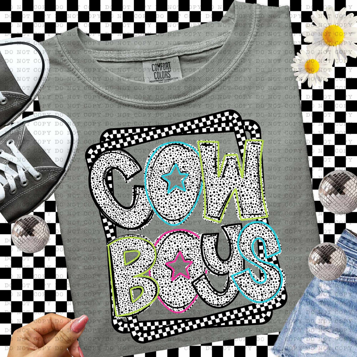 Cowboys Dalmatian filled mascots (ECHT) 55124 DTF transfer