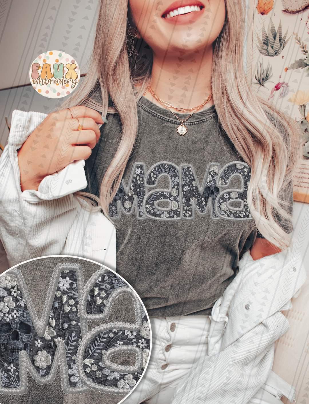 Mama skellies faux DTF transfer