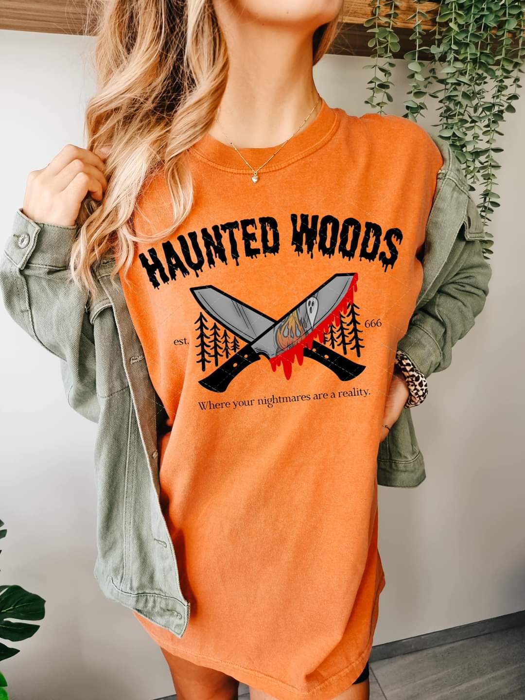 Haunted woods where your nightmares are reality DTF TRANSFER