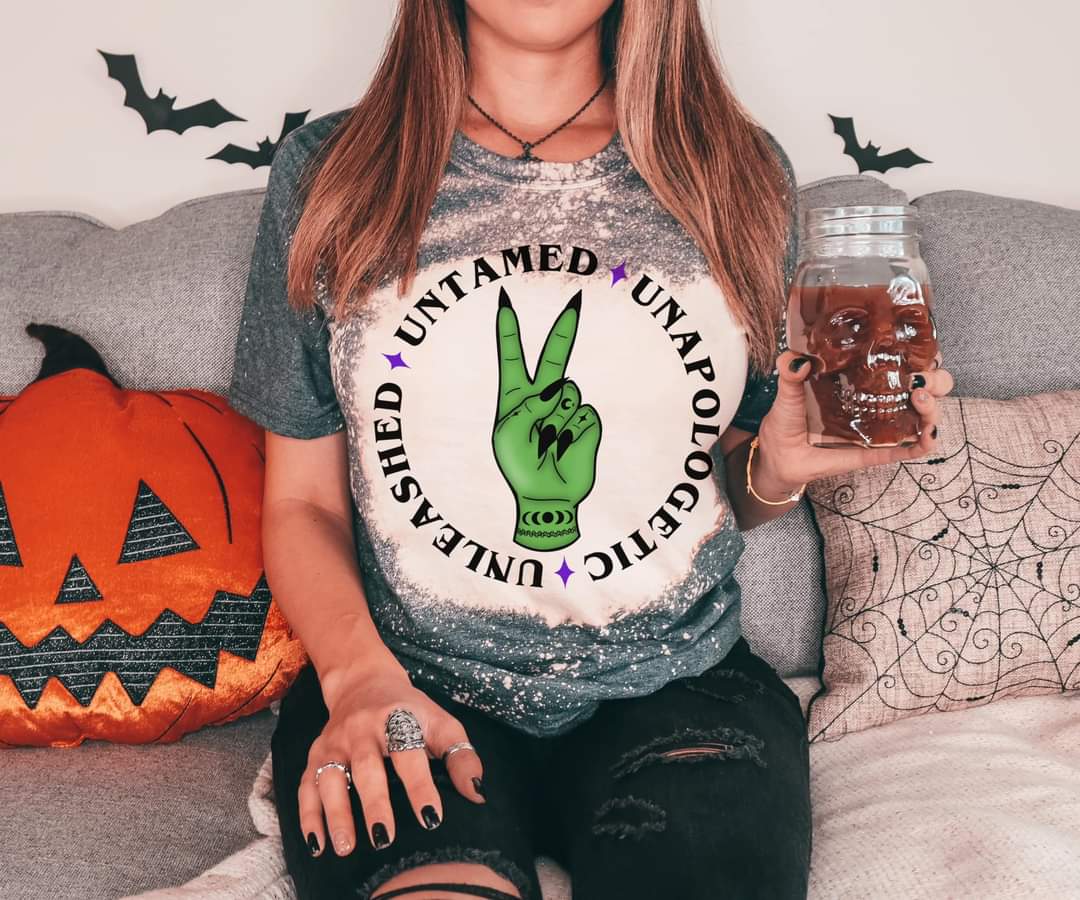 Untamed unapologetic unleashed circle green peace DTF TRANSFER