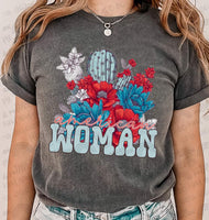 American woman florals DTF TRANSFER