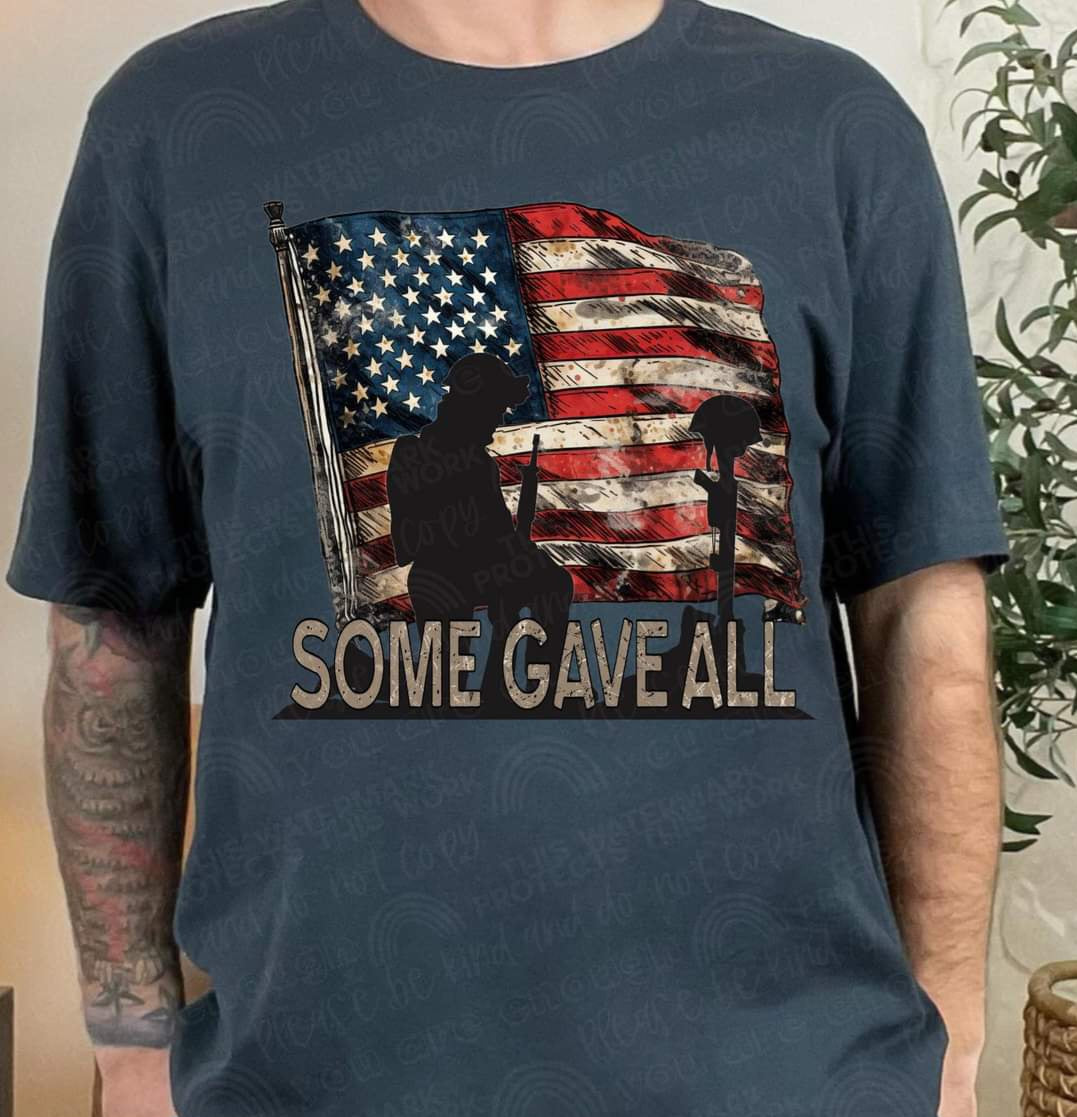 Some gave all American flag DTF TRANSFER