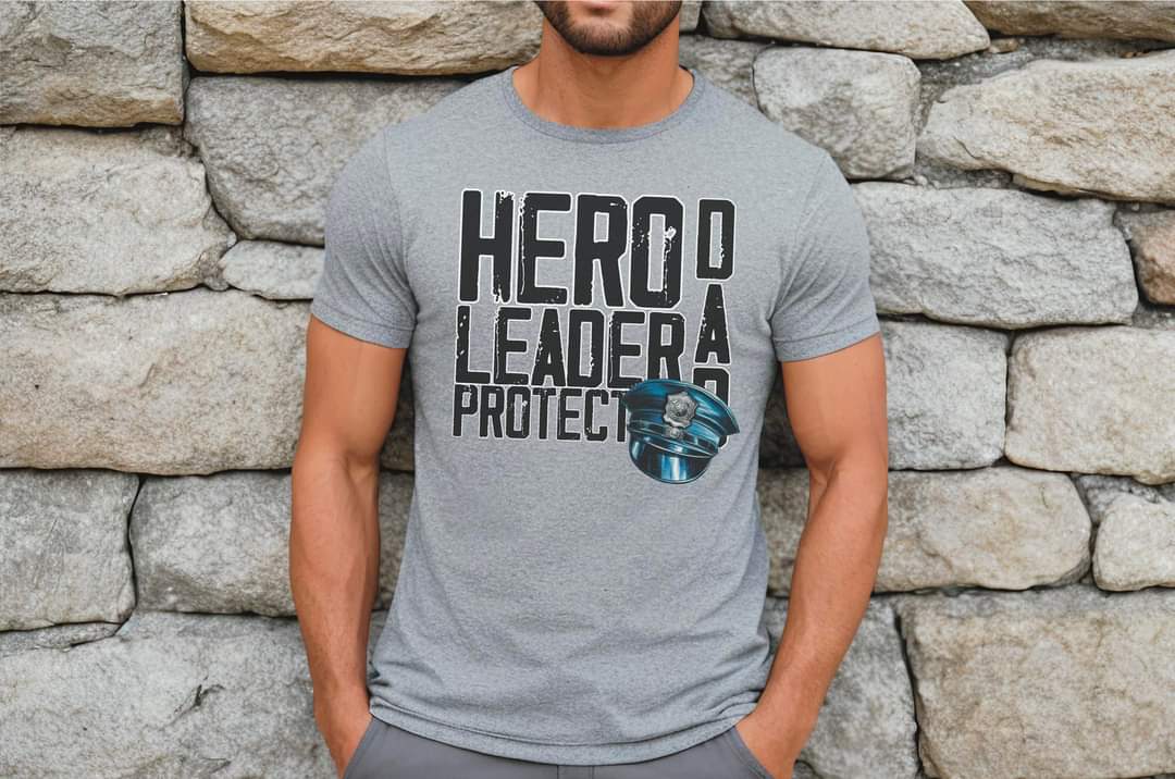 Hero leader protector DAD police hat DTF Transfer