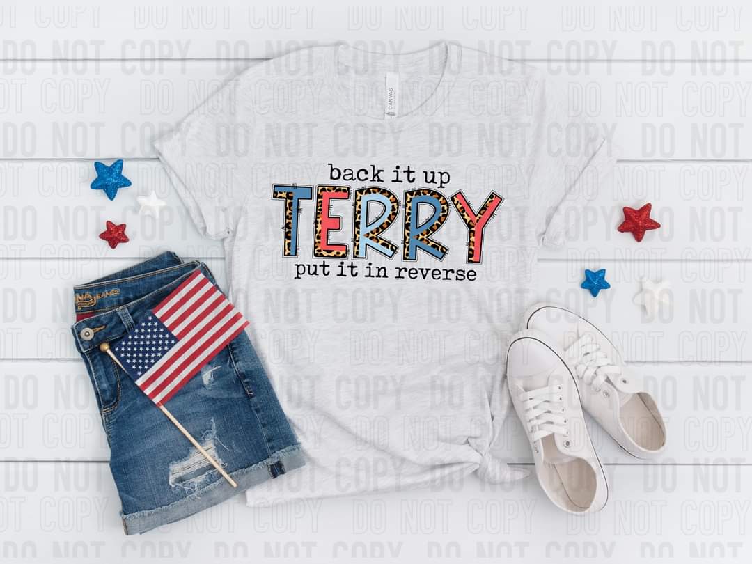 Back it up Terry put it in reverse boho leopard DTF transfer