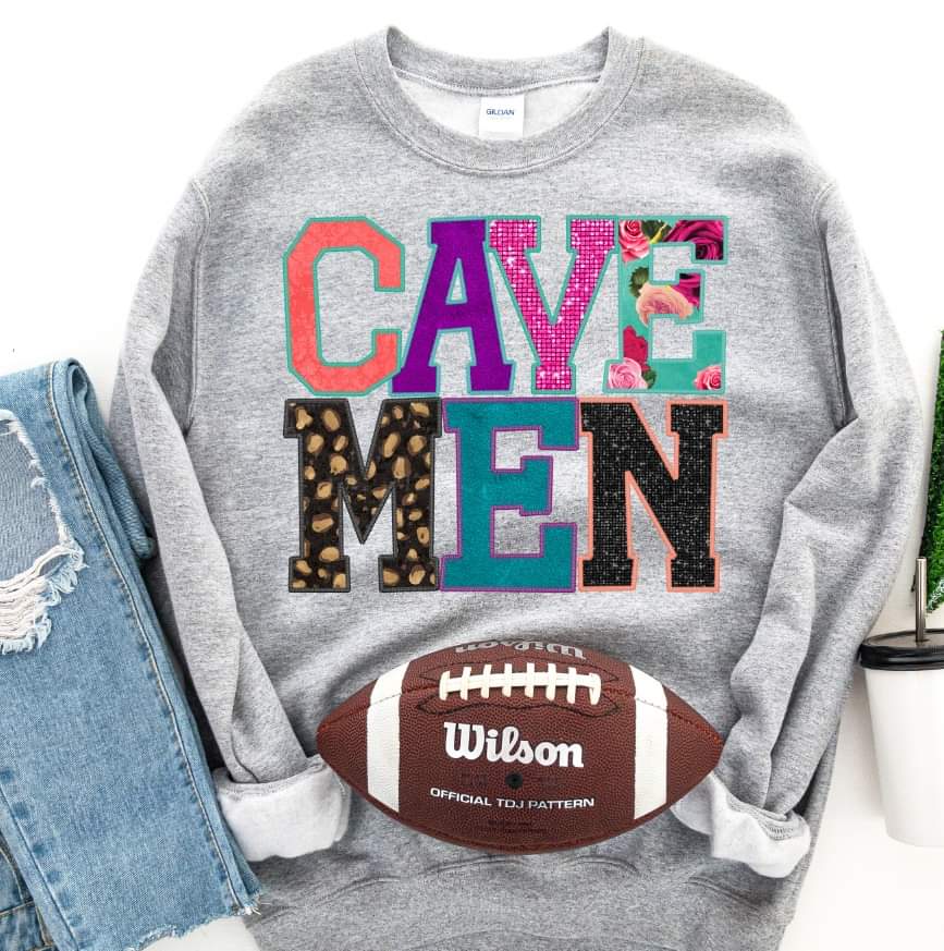 Cavemen embrodiery 8035 DTF transfer