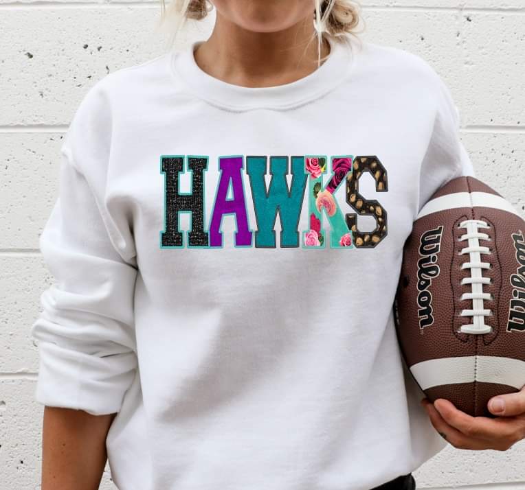 Hawks embrodiery 8151 DTF transfer
