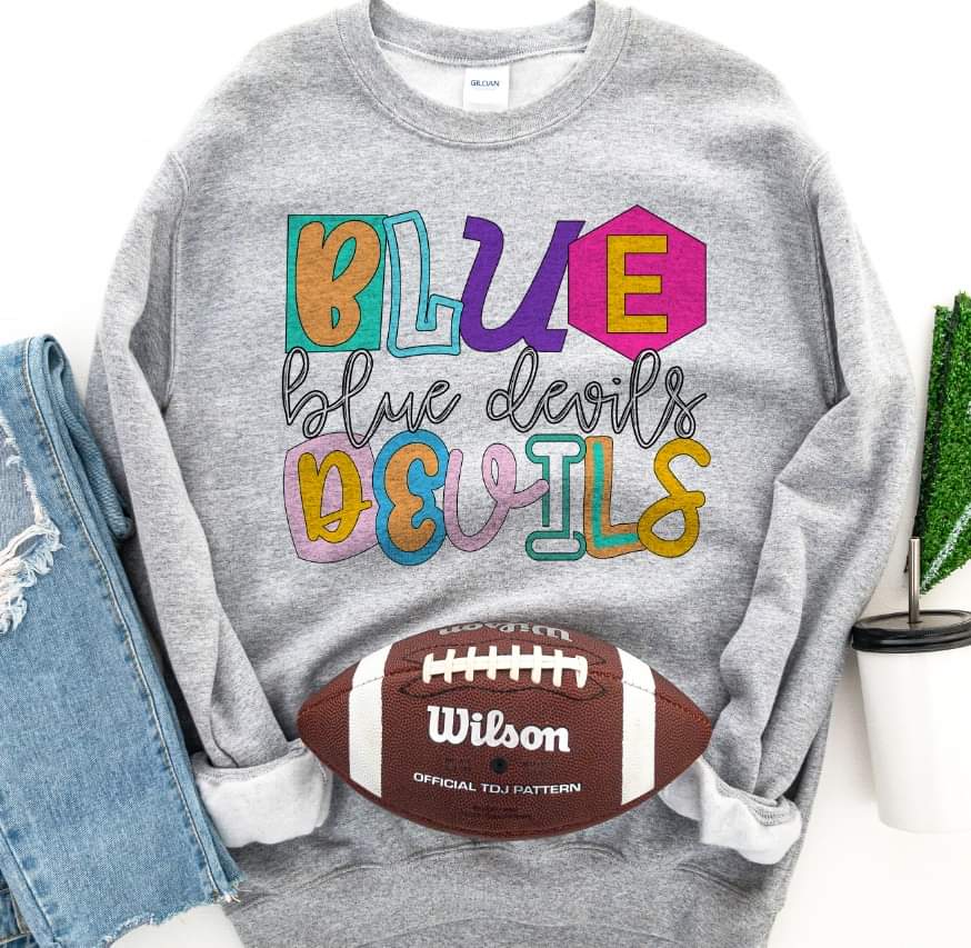 Blue devils funky style 8109 DTF transfer