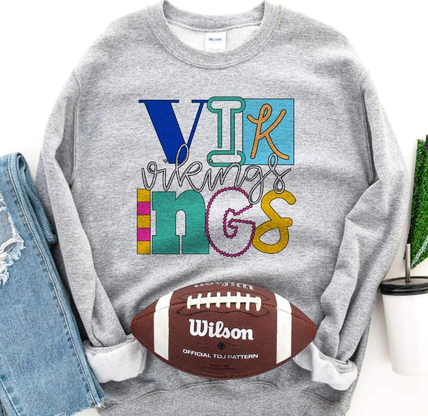 Vikings funky style 8143 DTF transfer