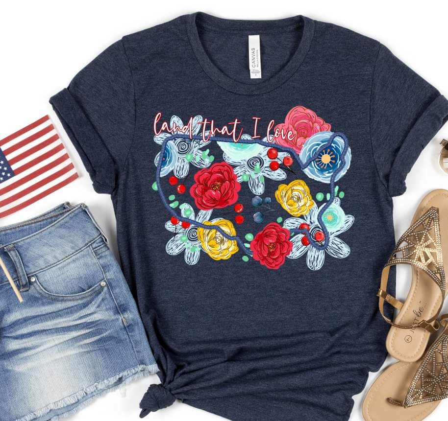 Land that I love florals DTF transfer