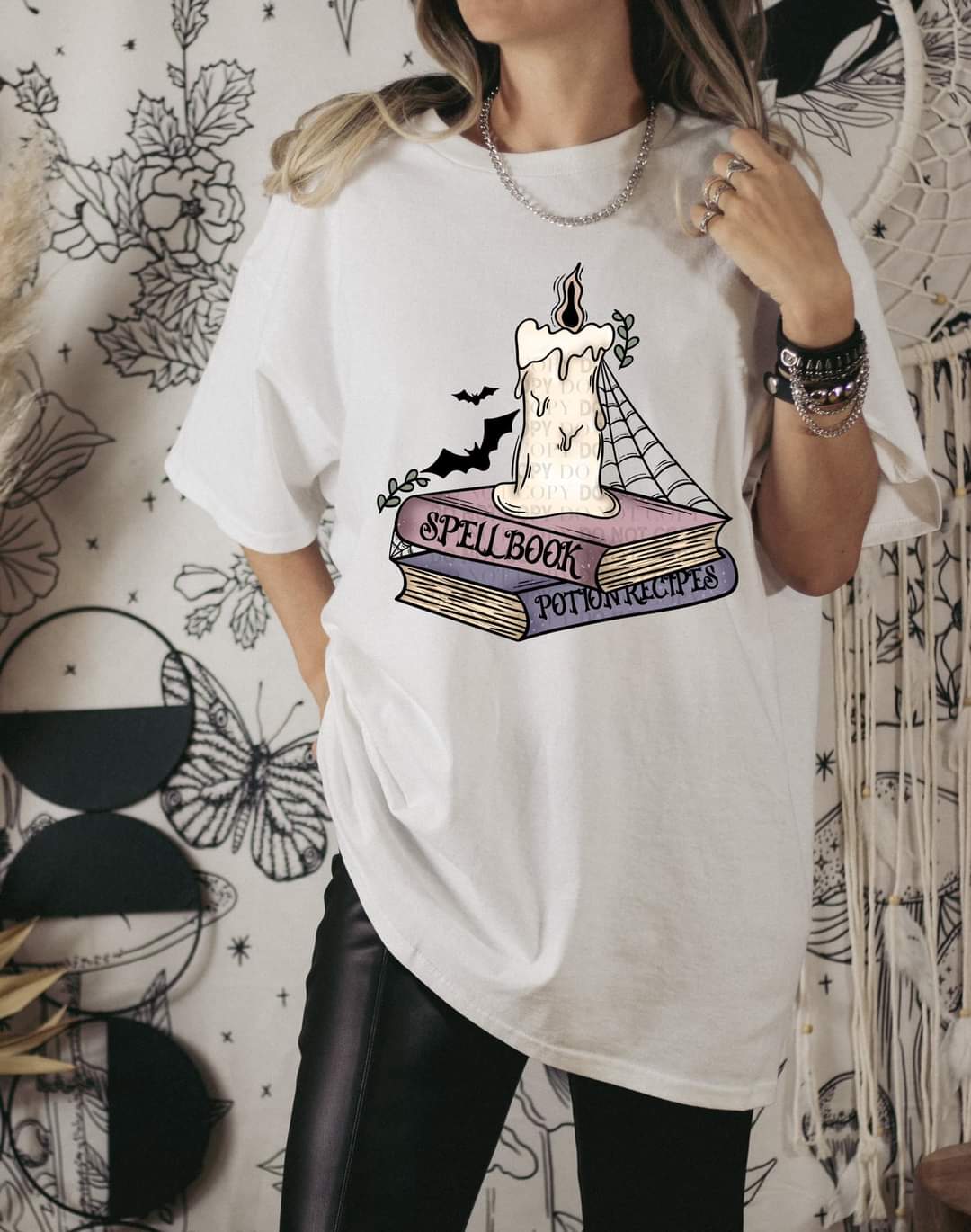 Spell book potion reciepes melting candle DTF transfer